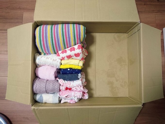 新生児服の段ボール捨てた後