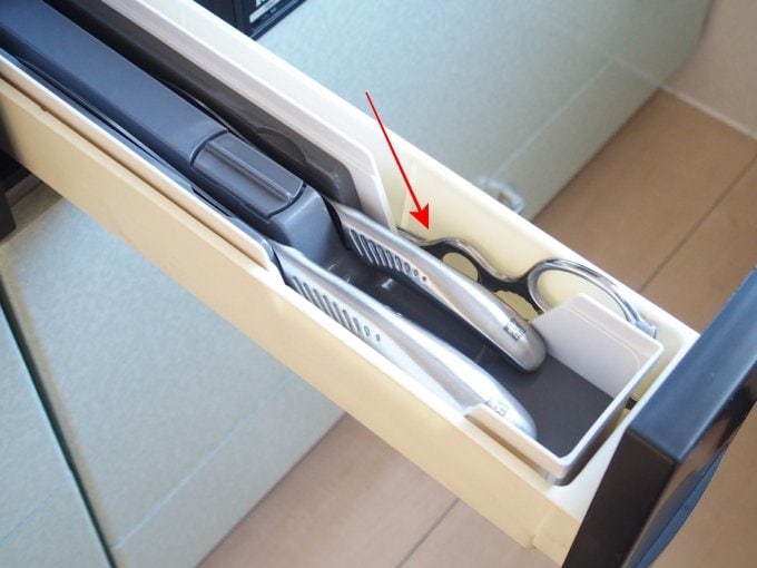 引き出しに包丁