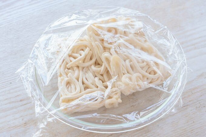 うどんをチンする