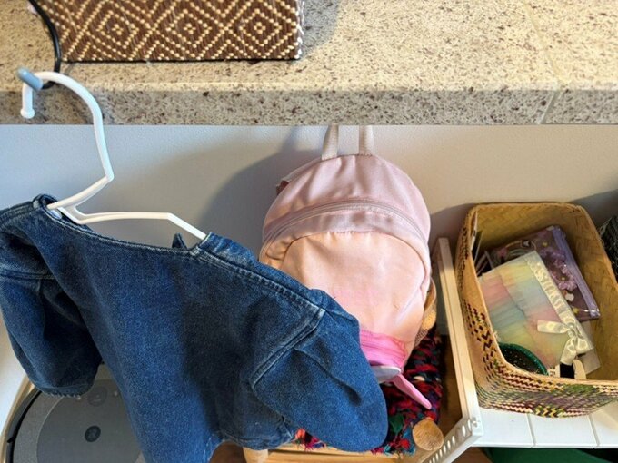  S字フック・ハンガー・小物を使って工夫した子ども用の収納