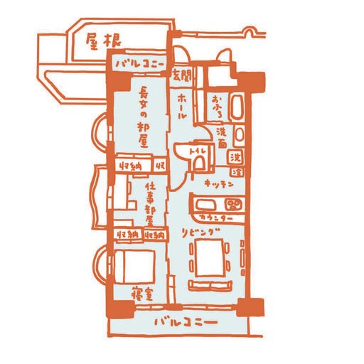 内山さん宅の間取り図