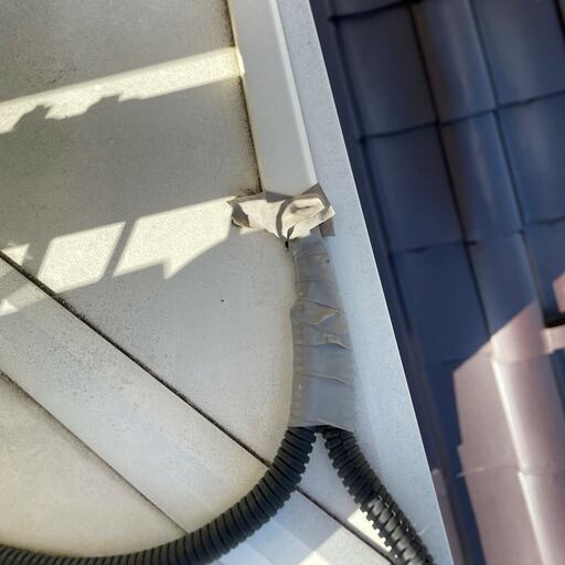 防犯カメラの配線