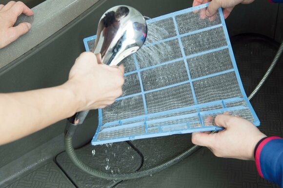 フィルターを洗う