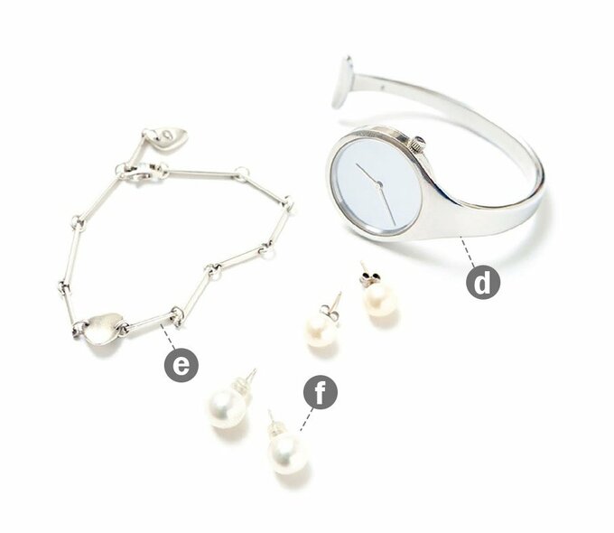 腕時計とブレスレットとピアス