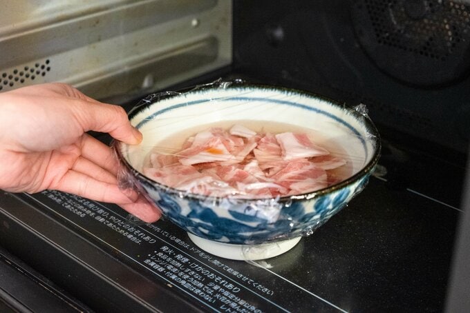 電子レンジで加熱