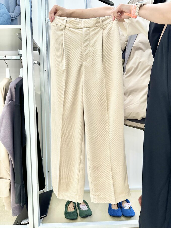 ツイルウォームタックワイドパンツ