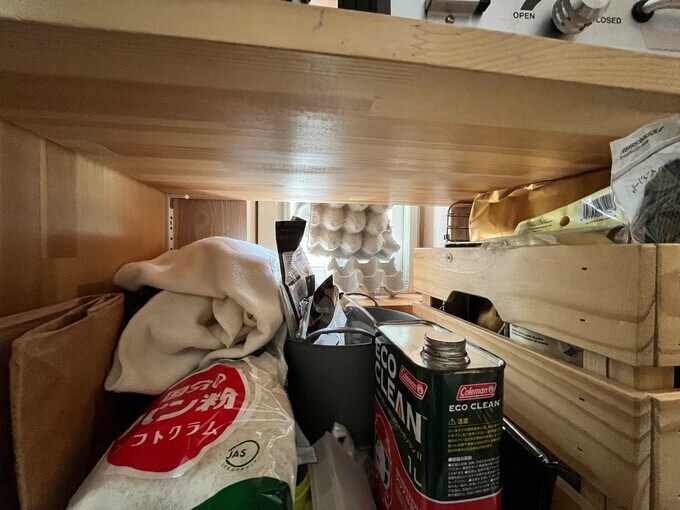 窓に置いた卵のクッション材