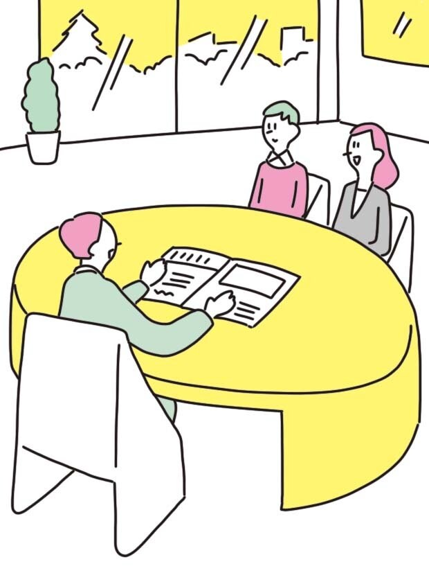 相談の様子イラスト