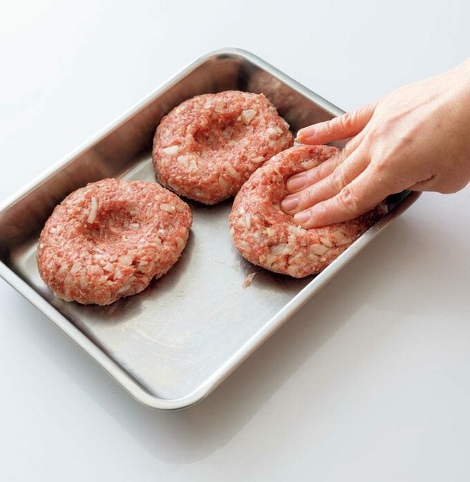 中央くぼんだお肉