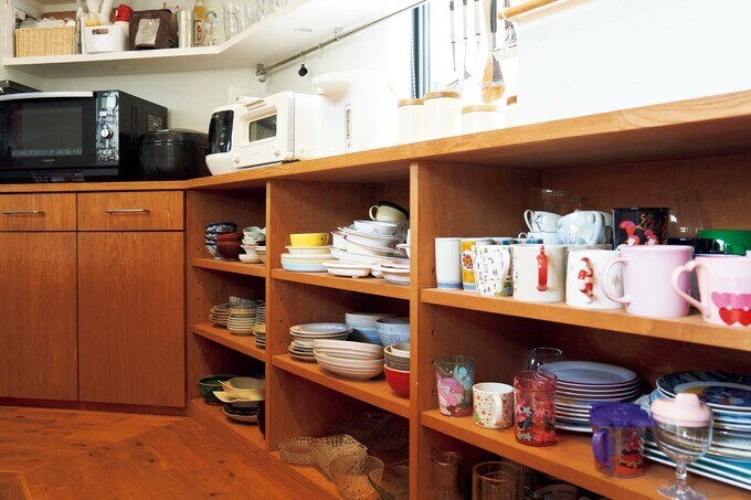 食器収納も扉なし