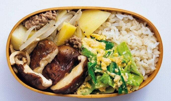 塩ひき肉ジャガ弁当