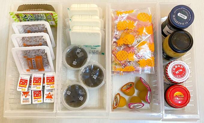 ボックスに納豆や豆腐など