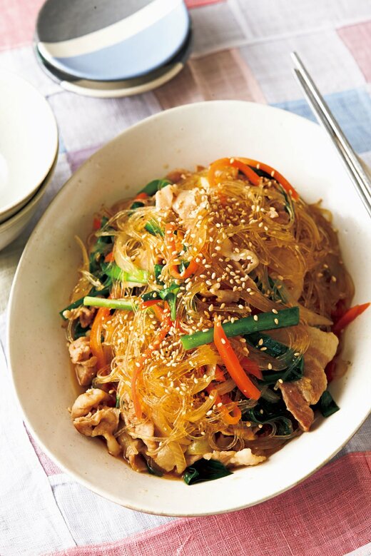 豚こまとニラのチャプチェ