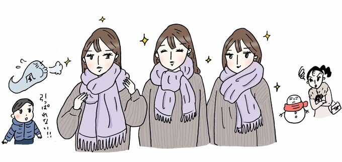 40代からの冬は 大判ストール がおすすめ 小顔に見える３つの巻き方 Esseonline エッセ オンライン
