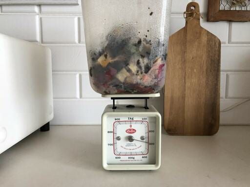 一日に出る生ゴミは約300g