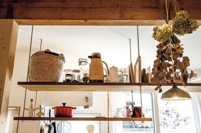 キッチンのつり棚