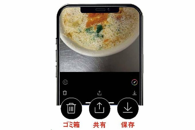 LINEの写真保存方法を説明する画像