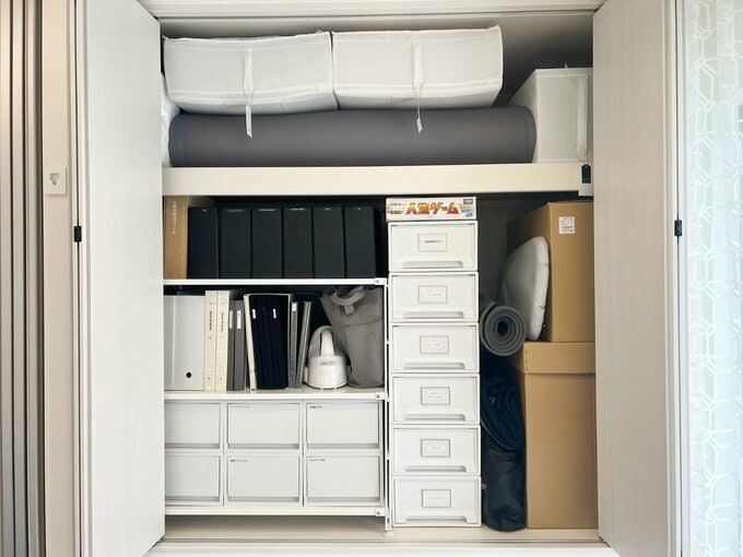 きれいに整理された収納スペース