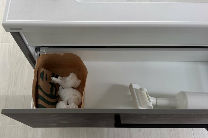 整理整頓されたビニール袋