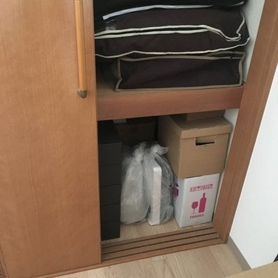 冬物家電はクローゼットにこんな感じで仕舞っていました
