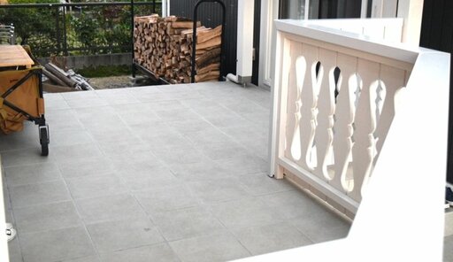 新たにつくったテラス