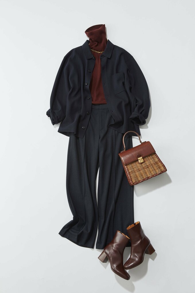 ブラウン×ネイビー