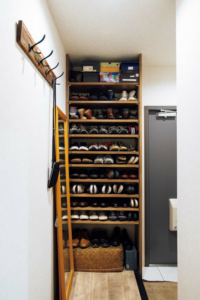 オープンな靴収納