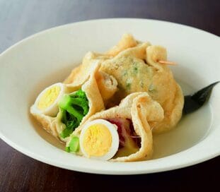 ＜きんちゃくのスープ煮＞チキンスープで煮含めた洋風味が新鮮！