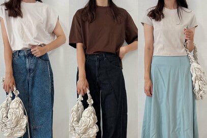 アラフォーおすすめ「GUのTシャツ」3選。990円以下で涼しく、体型カバーも