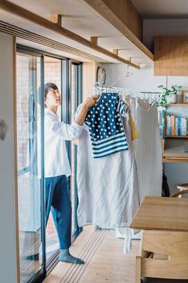 洗濯、干す、しまうの動作を最低限に。家事が自然にラクになる部屋