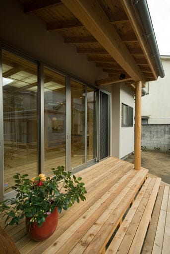 米杉のウッドデッキ