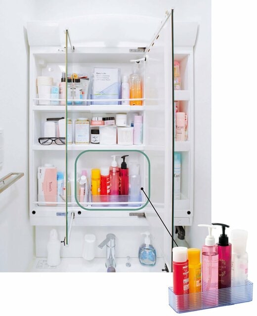 ケースに入れて細かいものを収納