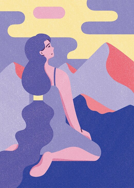 山脈タイプのイラスト