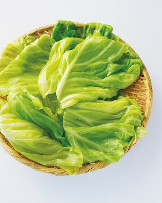 キャベツを茹でる