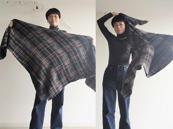 ストール羽織り方