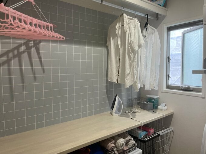 ランドリールームの干すスペース