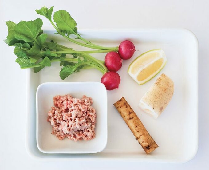 カブひき肉ゴボウなど