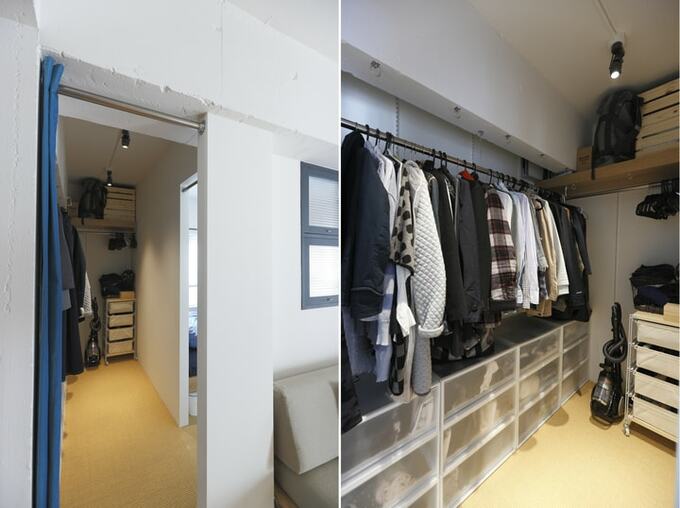 回遊性のあるウォークインクロゼット