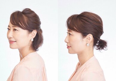 暑いから髪が短くても結びたい。大人のひとつ結びとハーフアップ簡単テク