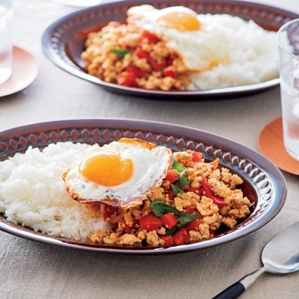 ●鶏ひき肉で簡単・和風ガパオ。ナンプラーも使わない