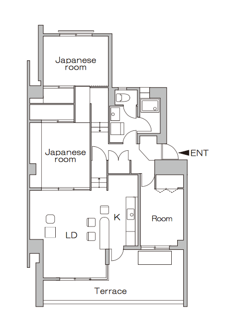 リノベーション前の間取り図