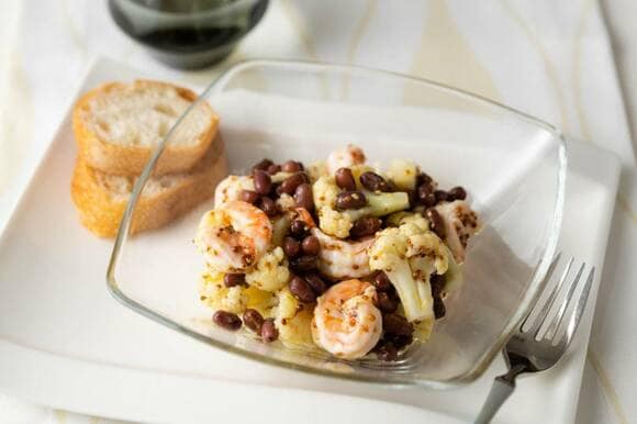 あずきとエビのマリネ