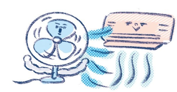 エアコンと扇風機イラスト