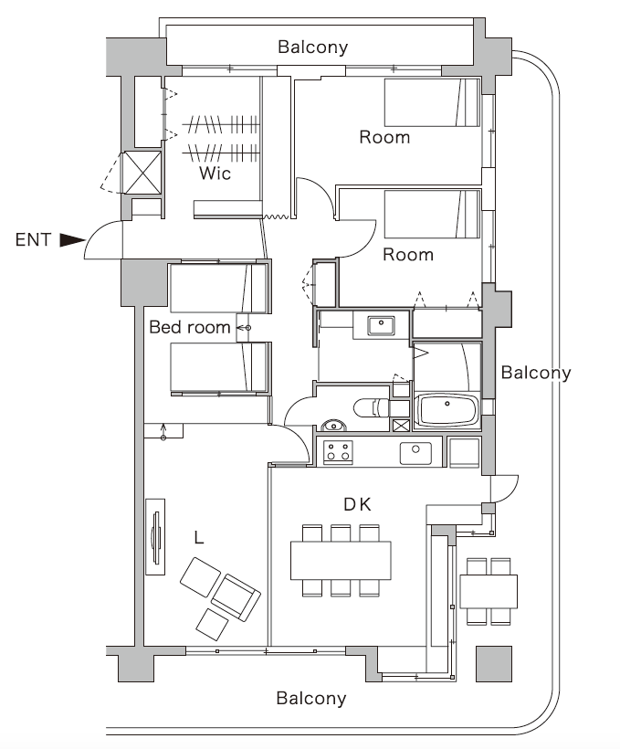 リノベーション後の間取り図