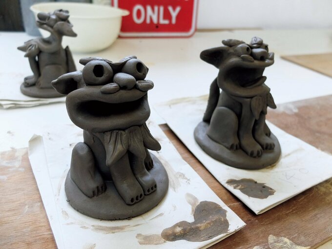 沖縄で つくったシーサー