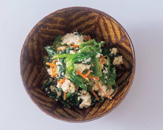 ホウレンソウとニンジンの白あえ