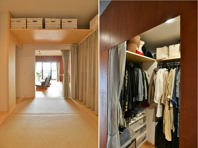 回遊性のある和室とWIC