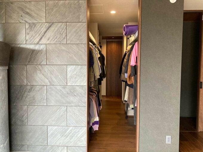 ファミリークローゼットの入り口