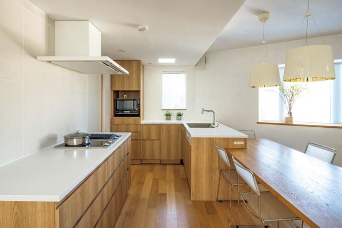 L型レイアウトのシンク