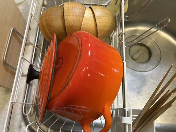 食洗器の中の鍋